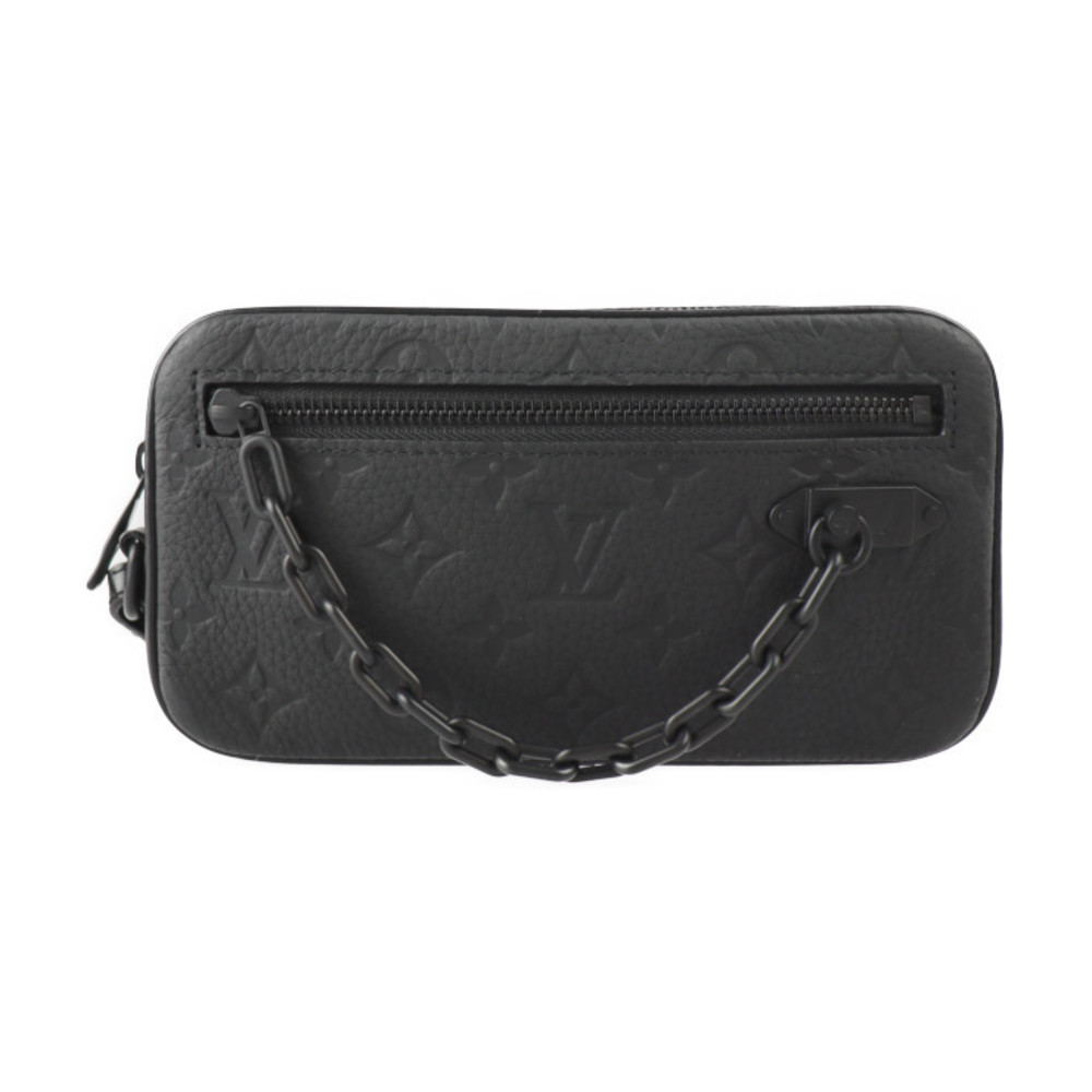 Louis Vuitton Pochette Volga Taurillon Leather Wristlet Clutch